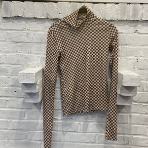 Nanushka checkered turtle neck